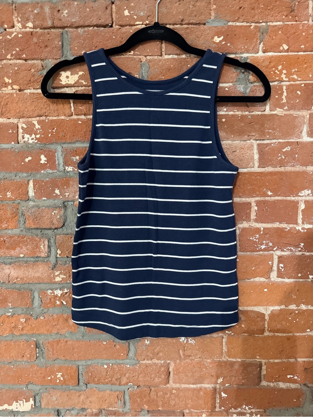Nic & Zoe Striped Navy and White Tank Top